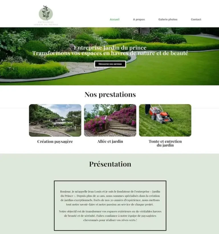 Création de site internet à Lille paysagiste