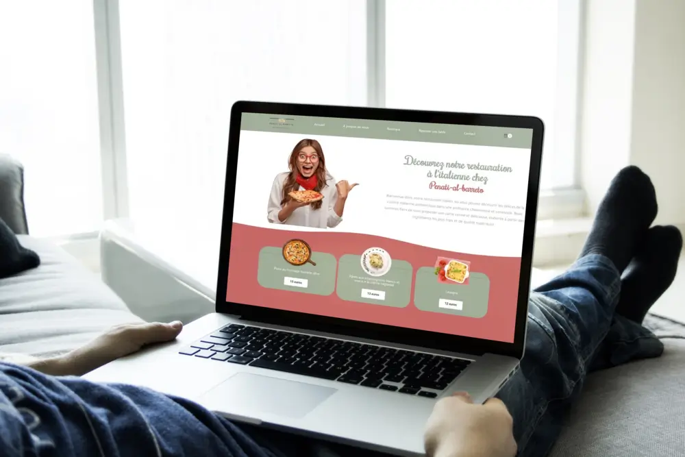 refonte de site web restaurant italien