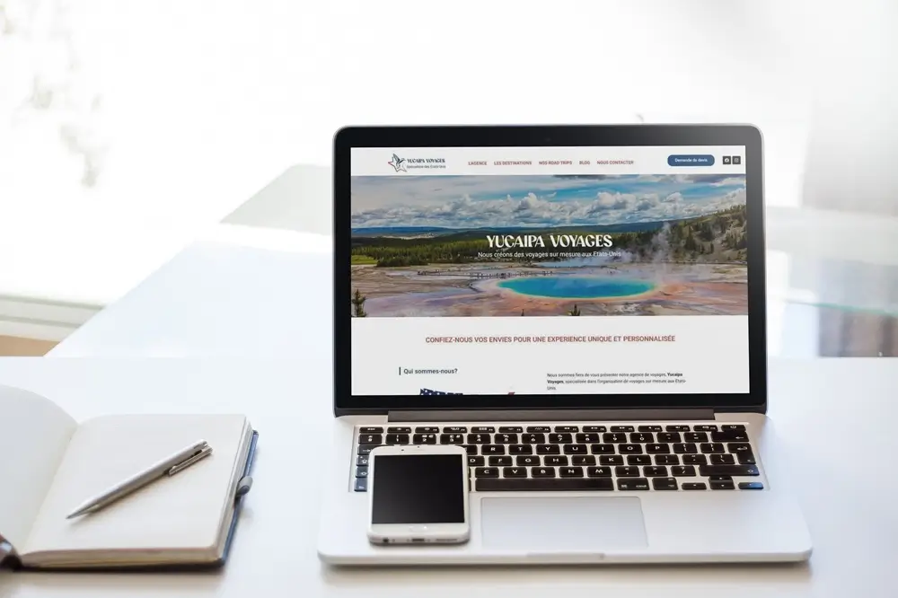 refonte de site web yucaipa voyages